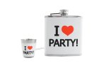 Nerezová Darčeková ploskačka - I love party 170 ml