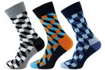 Ponožky Happy Socks 3 páry káro