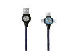 Nabíjecí a datový kabel 3v1 Micro USB + iPhone Lightning + USB-C