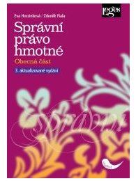 Správní právo hmotné. Obecná část - 3. aktualizované vydání