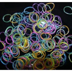 Loom Bands gumičky s háčikom na pletenie - priesvitné mix
