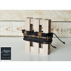 Sada 3 ks kožených náramkov Amore SN110