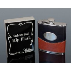 Placatka 210 ml nerez a kůže