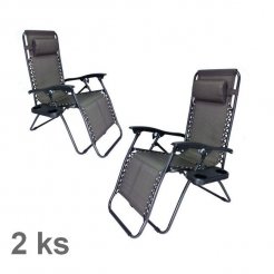 Záhradné kreslo lehátko skladací Zero Gravity 2 ks