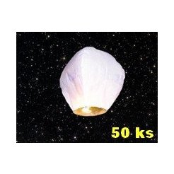 Lampiony štěstí bílý 50 ks