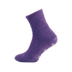 Dámské ponožky peříčko s protiskluzem fialová