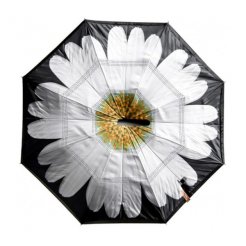 Obrátený dáždnik Gerbera biela