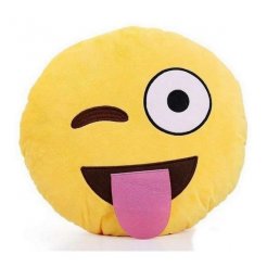 Plyšový polštář Emoji 30 cm jazyk
