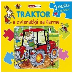Knížkové puzzle - Traktor a zvieratká na farme (SK vydanie)