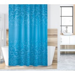 Kúpeľňový záves modrá mozaika