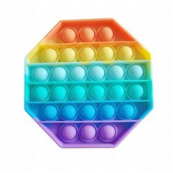 Pop It Rainbow antistresová hračka Osemuholník