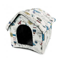 Domček pre psa, mačku 38x35x33 cm biely