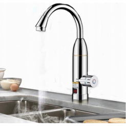 Stojanková LCD prietoková batéria s elektrickým ohrevom vody 3kW Silver