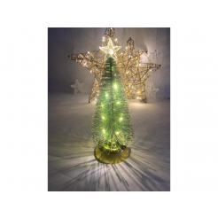 Dekoratív világító karácsonyfa, 14 LED, fehér, 26 cm