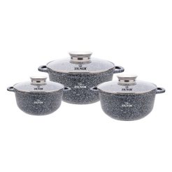 Zilner 6 db-os titán edénykészlet ZL 7088 MARBLE INDUCTION