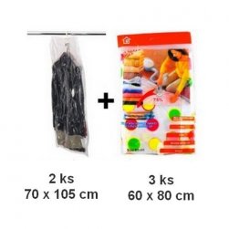 Vákuové vrecia 3 ks 60x80cm + 2 ks závesné 70x105cm