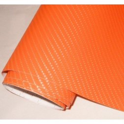 4D karbónová folia S AIR FREE oranžová (š.1,52m)