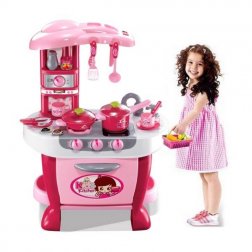 Detská kuchynka Matex Toys veľká s príslušenstvom ružová
