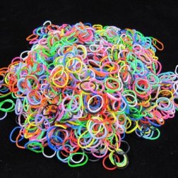 Gumičky Loom Bands s háčkem 300 ks - barevný mix