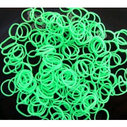 Loom Bands gumičky s háčikom 270 ks - zelené neónové