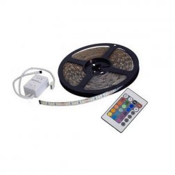 LED szalag flexi 3528/60, meleg fehér, 8mm /5m, 4,8W / 5 méteres + vezérlő