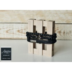 Sada 3 ks kožených náramků Amore SN103