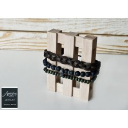 Amore SN106 3 db-os bőr karkötő készlet