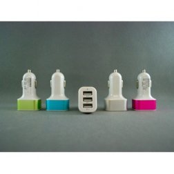 Autós töltő 3 x USB