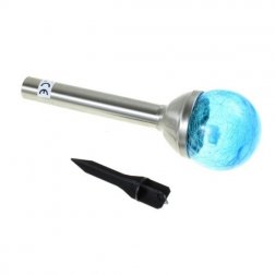 Solární LED lampa koule nerez