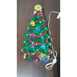 Vianočná multikolor LED dekorácia Stromček 44 x 23 cm