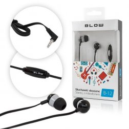 Fülhallgató mikrofonnal Blow B-12 fekete