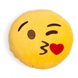 Plyšový vankúš Emoji 30 cm bozk