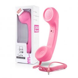 Retro kézibeszélő mobiltelefonhoz, rózsaszínű