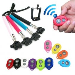 Selfie teleskopická tyč s bluetooth ovládaním