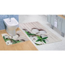 Kúpeľňová sada predložiek 3D 60x100 + 60x50cm Jadran