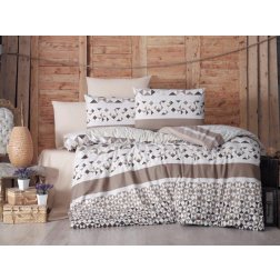 Brotex Prodloužené povlečení krep 140x220, 70x90cm Levi béžové