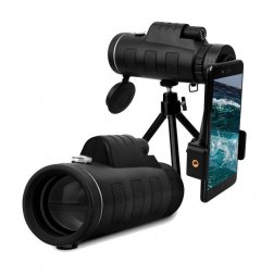 Monokuláris távcső Genetic Optical 40x60 + sztatív + adapter mobilhoz