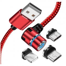 Magnetická 3v1 nabíjačka 360 IPHONE / MICRO USB / C USB