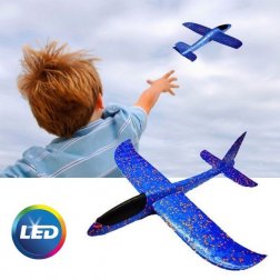 Svietiace LED hádzací lietadlo 47x49 cm