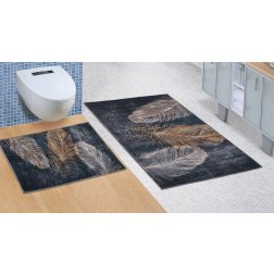 Kúpeľňová sada predložiek 3D 60x100 + 60x50cm bez výkroja Pírko