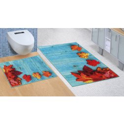 Koupelnová sada předložek 3D 60x100+60x50cm BEZ VÝKROJE javorové listy