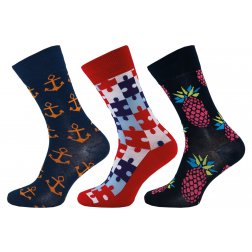Ponožky Happy Socks kotva 3 páry