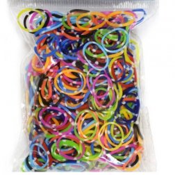 Gumičky Loom Bands s háčikom 300 ks - farebný mix