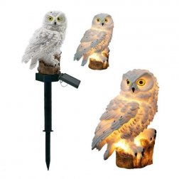 Dekoratívna solárna lampa Sova