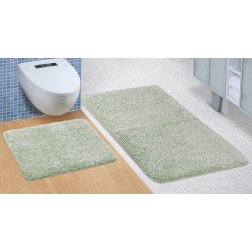 Kúpeľňová sada predložiek Micro 60x100 + 60x50cm zelena