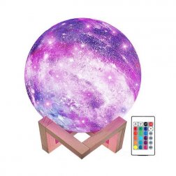 3D Lampička Mesiac RGB 16 farieb