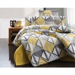 Predĺžené obliečky krep 140x220, 70x90cm Mystery yellow