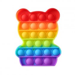 Pop It Rainbow antistresová hračka Medvedík