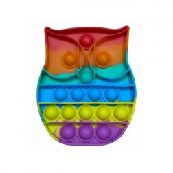 Pop It Rainbow antistresová hračka Sova