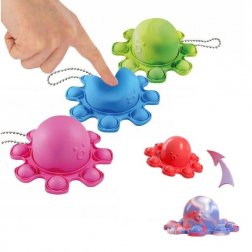 Antistress játék Pop IT kétoldalas színkeverékes polip